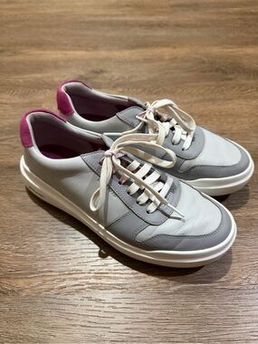 Cole Haan Grand ProAm 360 Women’s Golf Shoes Gray Pink Leather Spikeless Shoes